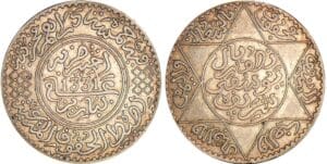 Maroc - Moulay Hafid I (1908-1912) - 5 dirhams 1331 H (Paris)