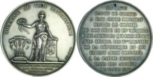Suisse - République de Genève. Médaille du mérite en argent 1847 pour le baron François-Théodore-Louis de Grenus, par A. Bovy, Genève
