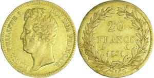 France - Louis-Philippe Ier (1830-1848) - 20 francs tête nue tranche en relief 1831 A (Paris)