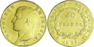 France - Napoléon 1er (1804-1814) - 40 francs empereur An 14 W (Lille)