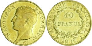 France - Napoléon 1er (1804-1814) - 40 francs empereur An 14 A (Paris)