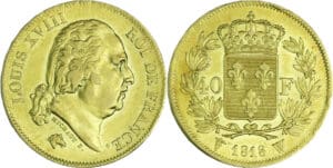 France - Louis XVIII (1815-1824) - 40 francs 1818 W (Lille)