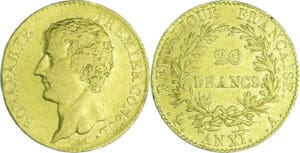 France - Bonaparte premier consul (1799-1804) - 20 francs An IX A (Paris)