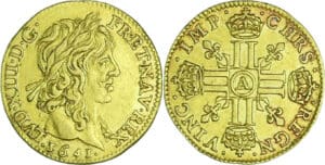 France - Louis XIII (1610-1643) - ½ louis d’or à la mèche courte - 1641 A (Paris)