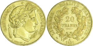 France - Deuxième république (1848-1852) - 20 francs Cérès 1851 A (Paris)