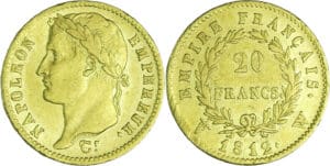 France - Napoléon 1er (1804-1814) - 20 francs revers empire 1812 W (Lille)