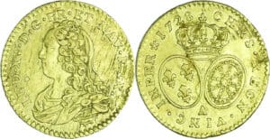 France - Louis XV (1715-1774) - ½ louis d’or aux lunettes - 1728 A (Paris) 2ème sem.