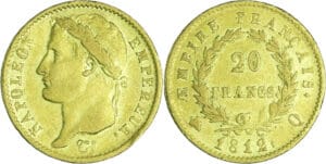 France - Napoléon 1er (1804-1814) - 20 francs revers empire1812 Q (Perpignan)
