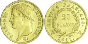 France - Napoléon 1er (1804-1814) - 20 francs revers empire 1811 W (Lille)