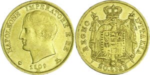 Italie - Règne d'Italie - 20 lire 2ème type - 1809 M (Milan)