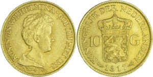 Pays-Bas - Wilhelmina - 10 gulden 1917