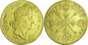 France - Louis XIV (1643-1715) - Double louis d’or aux 8 L et aux insignes - 1704 A (Paris)