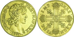 France - Louis XIII (1610-1643) - Double louis d’or au buste nu, mèche courte - 1641 A (Paris)