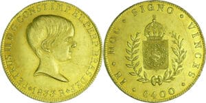 Brésil - Pierre II - 6400 reis 1833 R (Rio de Janeiro)