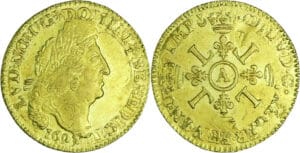 France - Louis XIV (1643-1715) - Louis d’or aux 4 L - 1693 A (Paris)