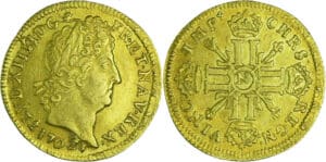 France - Louis XIV (1643-1715) - Louis d’or aux 8 L et aux insignes - 1702 N (Montpellier) flan neuf