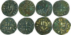 France - Franche-Comté - Archevêché de Besançon - Denier (lot de 4 monnaies)