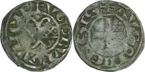 France - Bourgogne "Duché" - Hugues V - Denier (Auxonne)