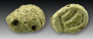 Égypte - Basse Époque - Scaraboïde en calcite - 664 / 343 av. J.-C. (26ème-30ème dynasties)