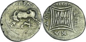 Illyrie - Apollonia - Drachme à la vache allaitant, magistrat Agias