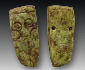 Précolombien - Mixtèque - Amulette en jadéite - 1000 ap. J.-C.
