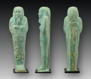 Égypte - Basse Époque - Oushebti en fritte - 664 / 343 av. J.-C. (26ème-30ème dynasties)