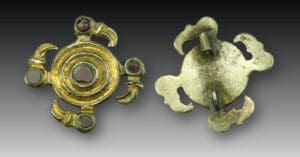 Mérovingien - Fibule en argent - 6ème / 7ème siècle ap. J.-C.