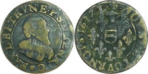 France - Berry - Principauté de Boisbelle-Henrichemont - Maximilien Ier - Double tournois 1636 L (Henrichemont)