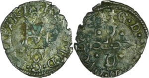 France - Navarre - Henri III et Marguerite de Valois - Liard sd (Pau)