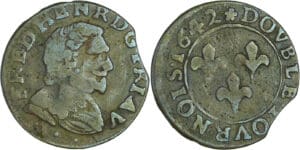 France - Principauté d'Orange - Frédéric-Henri - Double tournois 1642 (Orange)