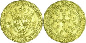 France - Charles VII (1422-1461) - Écu d'or à la couronne - 6ème émission (18 mai 1450) - La Rochelle (Hybride)