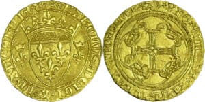 France - Charles VII (1422-1461) - Écu d'or à la couronne - 7ème émission (16 juin 1455) - Bordeaux