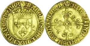 France - Charles VIII (1483-1498) - Écu d'or au soleil - 1ère émission - Bordeaux