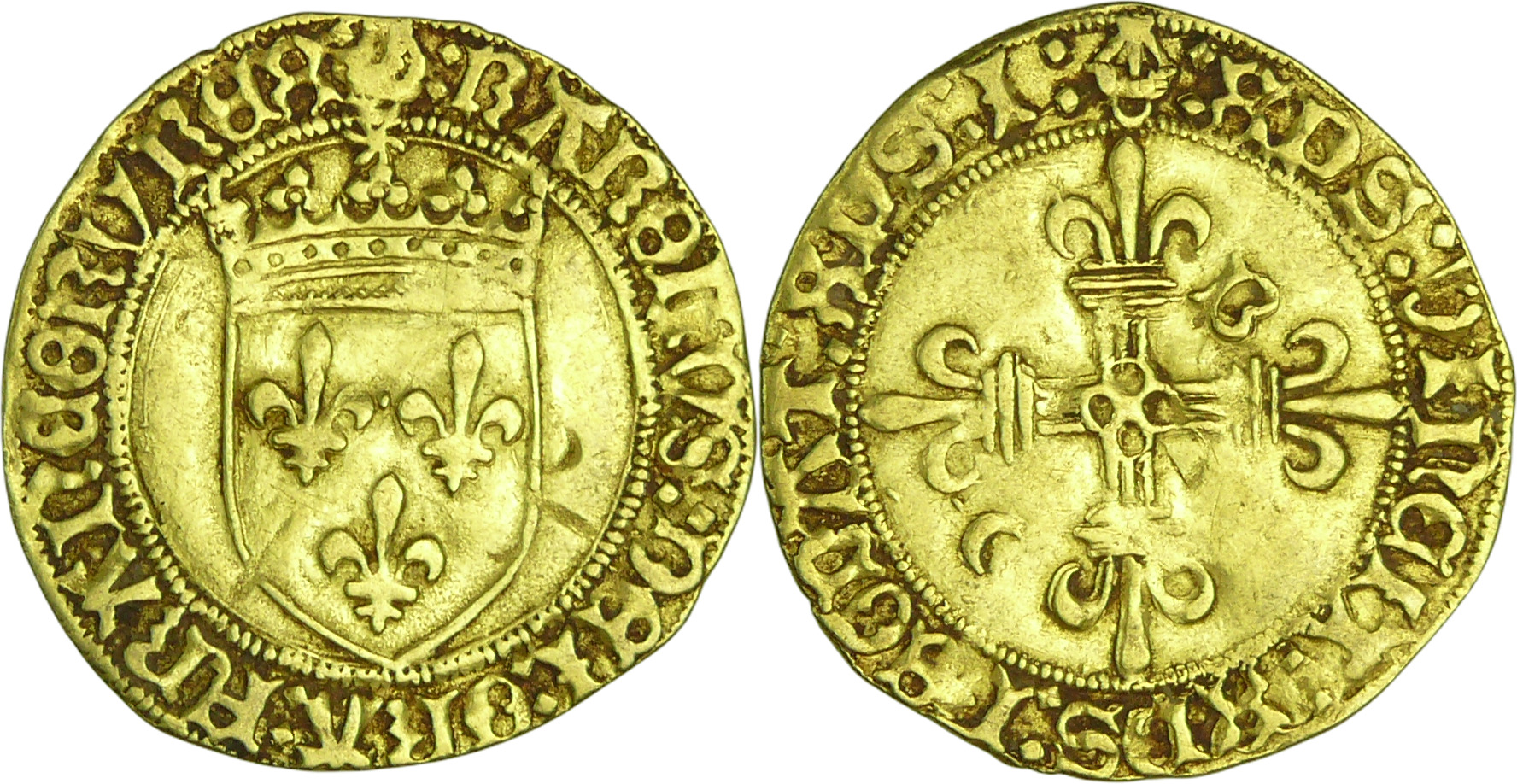 France - Charles VIII (1483-1498) - Écu d'or au soleil - 1ère émission - Bordeaux France - Charles VIII (1483-1498) - Écu d'or au soleil - 1ère émission - Bordeaux
