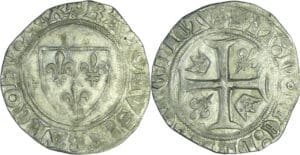France - Charles VI (1380-1422) - Blanc guénar - 3ème émission (29 avril 1405) - Paris