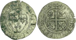 France - Charles VII (1422-1461) - Blanc à la couronnelle (21 janvier 1423) - Mont Saint Michel