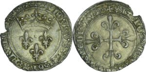 France - Louis XI (1461-1483) - Gros de roi - 31 décembre 1461) - Lyon