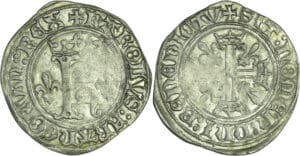 France - Charles VIII (1483-1498) - Karolus ou dizain (11 septembre 1488) - Tours