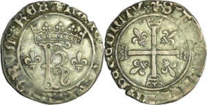 France - Charles VIII (1483-1498) - Karolus ou dizain (11 septembre 1488) - Saint-André de Villeneuve-lès-Avignon