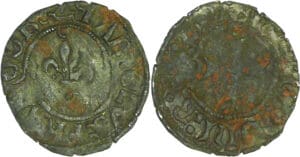 France - Charles VIII (1483-1498) - Denier bourdelois - (13 août 1488) - Bordeaux