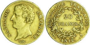 France - Napoléon 1er (1804-1814) - 20 francs empereur An 12 A (Paris)
