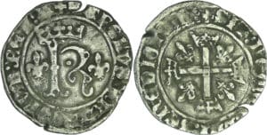 France - Charles VIII (1483-1498) - Karolus ou dizain (11 septembre 1488) - Angers