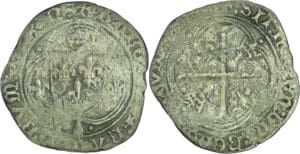 France - Charles VIII (1483-1498) - Blanc à la couronne de Bretagne - Nantes