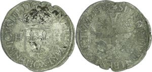France - Henri IV (1589-1610) - Douzain - 2ème type - 1595 C (Saint-Lô)
