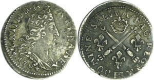 France - Louis XIV (1643-1715) - 5 sols aux insignes - 1704 BB (Strasbourg)