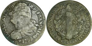 Saint-Domingue (Haïti) - 2 sous imitation de la 2 sol 1792 BB