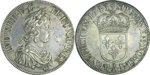France - Louis XIV (1643-1715) - Écu à la mèche courte - 1643 A (Paris)