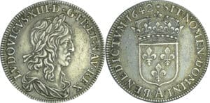 France - Louis XIII (1610-1643) - ½ écu du 1er poinçon de Warin - 1642 A (Paris)