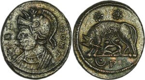 Constantin 1er - Nummus (330-331, Lyon) - Louve