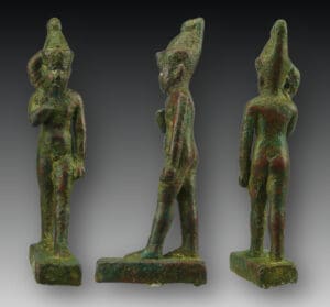Egypte - Basse Époque - Harpocrate en bronze - 633 / 332 av. J.-C. - (26-30ème dynastie)